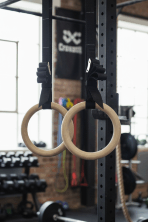 Gymnastik-Ringe aus Holz (Paar)